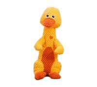Puppy Chew Toys, Interactive Elephant Rhino Squeaky Toys, Dog Toys, Washable Cartoon, Cute Squeaky Dog Toys, Duckling, Little Frog, Deer, Chew Toys for Medium Dogs (Duckling)