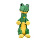 Puppy Chew Toys, Interactive Elephant Rhino Squeaky Toys, Dog Toys, Washable Cartoon, Cute Squeaky Dog Toys, Duckling, Little Frog, Deer, Chew Toys for Medium Dogs (Little Frog)