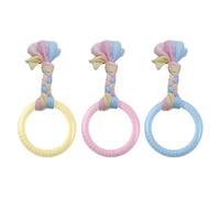 Puppy Chew Toys, Puppy Chew Toys, 3 Soft Teething Sticks for Puppy, Interactive Dog Toy, Puppy Teething Ring, Dog Ball with Rope and Jo
