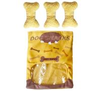 Puppy Chew Toys Stuffed Bone | Squeaky Plush Bone Soft Dog Snuffle Stuffed Toys | Crinkle Funny Interactive Chew Cute Treat Hiding Enrichment Puzzle for Pet