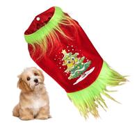 Puppy Christmas Dress | Pet Clothes | Pet Costumes with Christmas Tree Pattern | Winter Party Decorations for Puppies During the Season