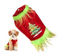 Puppy Christmas Outfit, Cute Clothes for Small Dogs with Christmas Tree Pattern, Winter Party Decoration for Puppy during the Holiday Season