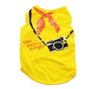 Puppy Clothes No Buckles Pets Supplies Pet Shirt Breathable Dog Vest Puppies Sweatshirt Thin Dogs T-Shirts Bright Yellow S
