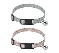 Puppy Collar Adjustable Dog Collar for Girls and Boys 2 Pcs Cartoon Rainbow Wolf Grey Cartoon Unicorns Rainbow Pink