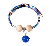 Puppy Collar Kimono Cedar Bead Pet Collar for Dogs and Cats Durable Chew Proof Adjustable Comfortable Pet Necklace for Indoor Outdoor Use