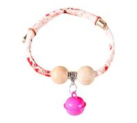 Puppy Collar Kimono Cedar Bead Pet Collar for Dogs and Cats Durable Chew Proof Adjustable Comfortable Pet Necklace for Indoor Outdoor Use