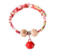 Puppy Collar Kimono Cedar Bead Pet Collar for Dogs and Cats Durable Chew Proof Adjustable Comfortable Pet Necklace for Indoor Outdoor Use
