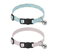 Puppy Collar Release Buckle Dog Girls and Boys Collar 2 Pcs Sun Cloud Weathe Blush Enchanted Steed Rainbow