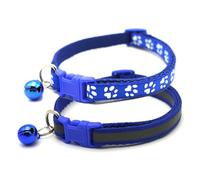 Puppy Collar with Bell, 2 Pack Reflective Kitten Collar Dark Blue Nylon Adjustable for XXS XS Boys Girls Pets Female Cat Yorkie Teacup Chihuahua XS