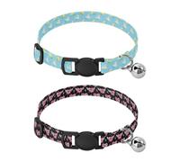 Puppy Collars Adjustable Male Dog Collars 2 Pack Duck Pond Blush Winged Eye Heart
