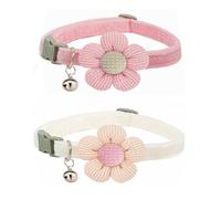 Puppy Collars for Litter, Small Dog Collar with Flower, XS Dog Collars for Small Dogs with Bell for Girl Boy Little Dog