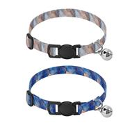 Puppy Collars Quick Release Buckle Dog Collars for Males 2 Pcs Marble Rose Gold White Marble Rose Gold Royal Blue