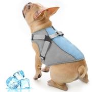 Puppy Cooling Vest, Evaporative Cooling Coat Breathable Cool Jacket Puppy Ice-Cooling Harness Coat Sun-Proof Cooler Vest, Keep Pet Cool When Sunny and Warm at Night When Camping(Grey, S)