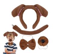 Puppy Costume -25cm Adult Dog Costume Set | Adjustable 4-Piece Costume Headwear Set, Soft Cosplay Outfit For Women And Men, Animal Party, Carnival Hal