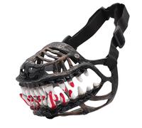 Puppy Costume Latex Mouth Guard Face Scary Dog Muzzle with Teeth Halloween