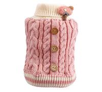 Puppy Cotton Vest Puppy Warm Clothes Party Cosplay Clothing Warmth Dog Clothes Winter Dog Clothes Lovely Dog Costume Ado (Pink 42X28CM)