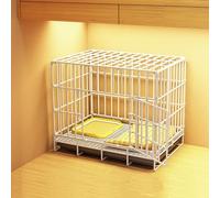 Puppy Crate, pet Playpen, Small dog cage Indoor, Puppy Kennel, Foldable Home Pet Crate with Tray, Stable and Non-Wobble, Indoor Kennel for Small/Medium/Large Dogs(White,50 * 33 * 40cm)