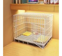 Puppy Crate, pet Playpen, Small dog cage Indoor, Puppy Kennel, Foldable Home Pet Crate with Tray, Stable and Non-Wobble, Indoor Kennel for Small/Medium/Large Dogs(White,60 * 43 * 50cm)