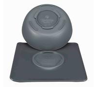 Puppy Dog Cat Kitten Bow Non slip not tip Mat Bowl 2 n 1 nonslip Pink Blue Grey