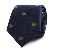 Puppy Dog Skinny Tie Mens Necktie Animal Tie | Labrador Ties for Him | Birthday Gift for Guys (Bronze Puppy)