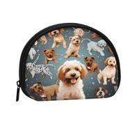 Puppy Doodles Minis Storage Bag Shell Wallet Small Coin Purse with Minis with Zipper Change Purse for Coin Keys You Can Also Store Any Small Objects You Want