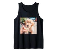 Puppy Drinking Boba Milk Tea Dog Animal Lover Tank Top