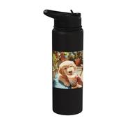 Puppy Drinking Bubble Tea Boba Lover Stainless Steel Insulated Water Bottle