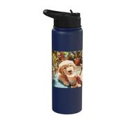 Puppy Drinking Bubble Tea Boba Lover Stainless Steel Insulated Water Bottle