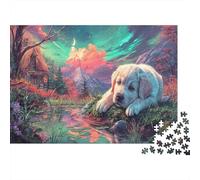 Puppy Enchanted Forest 1000 Piece Jigsaw Puzzle Jigsaw Puzzle for Adults Relaxation Gift 38x26cm/1000pcs