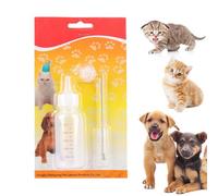 Puppy Feeding Bottle | 50ml Baby Kitten Bottles Kit for Nursing - Pet Feeder Nipple Kit with Cleaning Brush for Outdoor Travel Lactation Camping Picnic Clinic Bunny Ferret