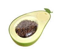 Puppy Feeding Bowl, 690ml Slow Feeding Double Bowl Avocado Shape, Anti-Choking Cat Food Utensils, Large-Caliber Pet Supplies for Indoor Cats and Dogs, 11.02x7.09x5.51 Inches