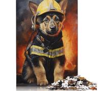 Puppy Firefighter Jigsaw Puzzle, Wooden Puzzles 1000 Piece Jigsaw Intellectual Toys, Challenging Adult And Teen Casual Jigsaw Puzzle 1000pcs (75x50cm)
