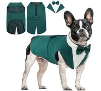 Puppy Formal Shirt with Removable Bow Tie - Dog Tuxedo Costume for Small, Medium & Large Dogs - Perfect for Parties, Birthdays & Festivals