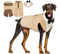 Puppy Formal Shirt with Removable Bow Tie - Dog Tuxedo Costume for Small to Large Dogs - Perfect for Parties, Birthdays, Festivals