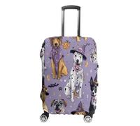 Puppy Halloween Themed Dog Luggage Cover Washable Suitcase Protector Anti-Scratch Suitcase Covers Fits 18-32 Inch S