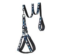 Puppy Harness and Lead Set, Reflective Puppy Pull Lead, Adjustable, Comfortable, Non-Slip Harness for Walks, Outdoor, Medium Dogs