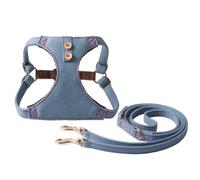 Puppy Harness Leash Set, Breathable Pet Vest Harnesses with 1.25M Leash & 360° Rotating Buckle for Small Medium Dogs Cats