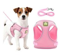 Puppy Harness, XS Dog Harness with Reflective Trim, Adjustable Soft Pet Harness for Small Dogs, Pink Puppy Harness 8 Weeks to 12 Weeks.