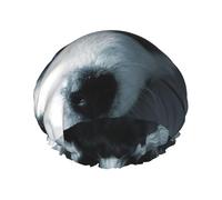 Puppy Husky,Shower Cap Nightcap Double Layer Waterproof Elastic Bath Cap Reusable Hair Cap