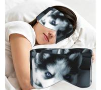 Puppy Husky, Sleep Mask for Home Travel, Full Eye Covers Light Blocking Eye Mask Sleep Eye and Ear Muffs