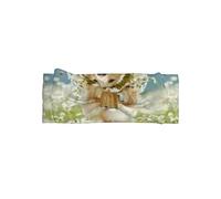 Puppy In The Flowerbed Printed Baby Headband, Soft and Breathable, Adjustable, Perfect for Baby Photos (0-6 Months)