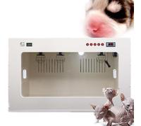 Puppy Incubator with Heating Fan, Real-Time Temp/Humidity Display, Brooder Box for Newborn Dogs, Cats & Small Pets, 100 x 60 x 60cm, Ideal for Animal Care