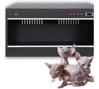 Puppy Incubator with Heating, Large Pet Brooder Nursery, Intelligent Cat Incubator for Puppies, Pet Incubator Box for Dog(80 * 50 * 50cm/Black)