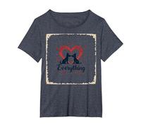 Puppy is Loves Everything - Adorable Dog Lovers T-Shirt, Women's Plus, Heather Blue, 4X