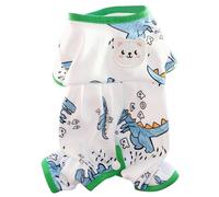 Puppy Jumpsuit Soft Warm Fashionable Small Dog Clothing for Schnauzer Teddy Bichon Frise (Green)
