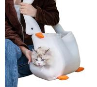 Puppy Kitten Carrier - 30cm Plush Backpack, Anti Escape Hard Bottom, Adjustable Strap, Coẑy Pet Travel Bag | Winter Cold Weather Comfort Carrier for Shopping Walk Hiking Trip Outdoor Adventure Small P