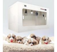 Puppy Kitten Incubator with Ceramic Heat Lamp, Constant Temperature Control & Acrylic Safety Window, Animal Birthing Box for Winter Warmth & Care