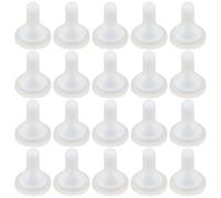 Puppy Kitten Pacifier Silicone Milk Bottle Nipple 20pcs White | Soft Comfortable Silicone, High Temperature Resistant, for Small Pets and Feeding Tools