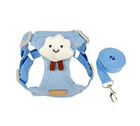Puppy Leash, Vest-Style Dog Leash with Teddy Bear Harness, Small Dog for Outdoor Use(Blue1.6m,Small)