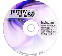 Puppy Linux Variety Pack - Slacko, Racy, Wary, Lucid, and Macpup on one CD